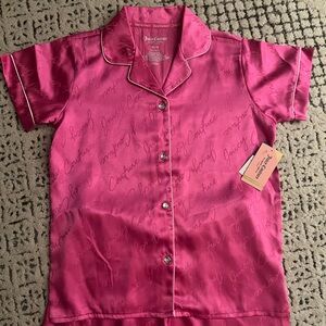 Juicy Couture Pink Satin Pajama 2-piece set